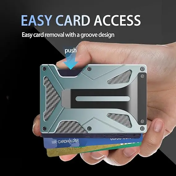 MagSafe Wallet Money Clip with AirTag Holder And 1 Magnetic Sheet Compatible with Magnetic & Non-Magnetic Phones