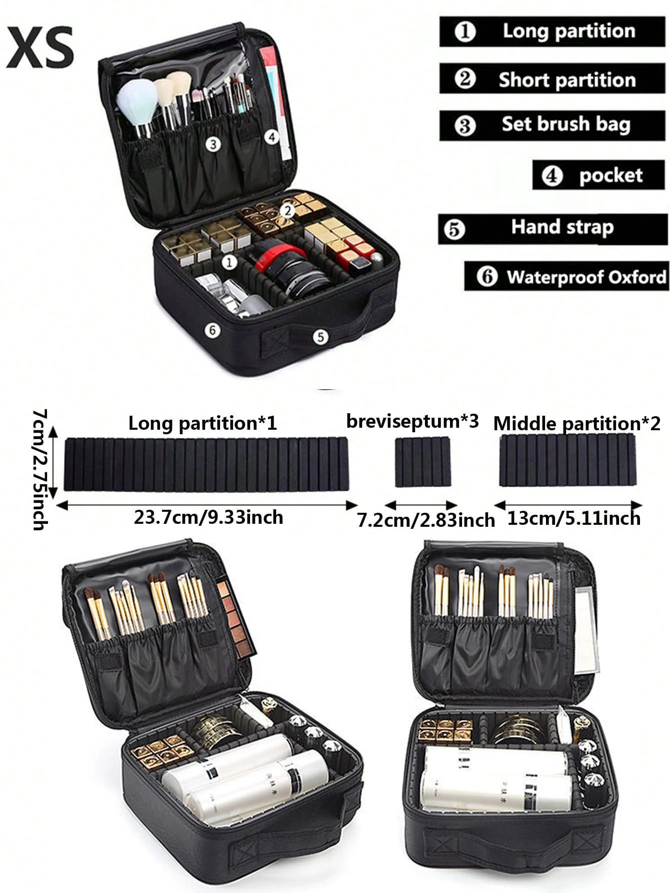 New Oxford Makeup Bag For Women Waterproof Large Capacity Travel Cosmetic Case Artist Full Professional Makeup Case Female