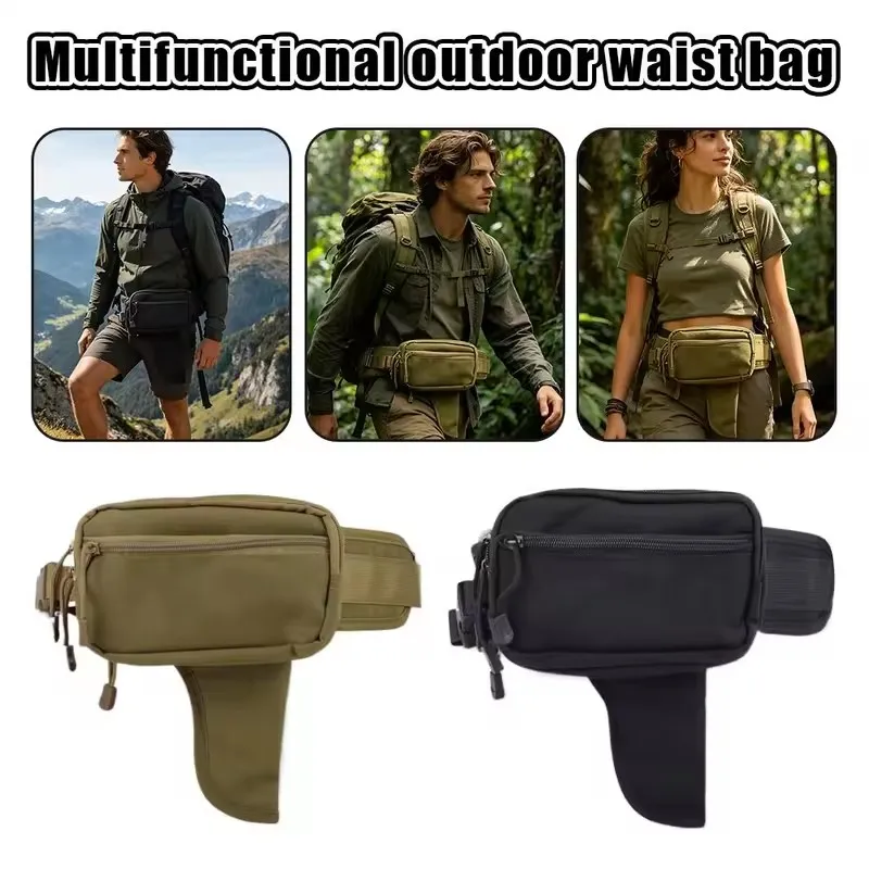 Multi-Functional Tactical Waist Pack Concealed Holster Bag for Outdoor Hunting Training Expandable Storage Pouch Camping Riding