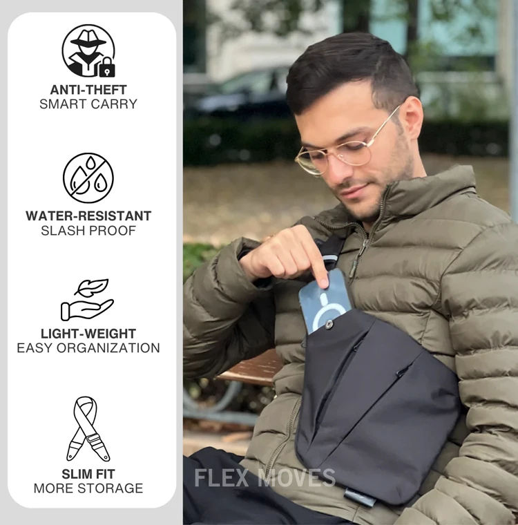 Unisex Anti-Theft Chest Bag - Adjustable Straps, Multi-Purpose Storage Pouch, Secure Travel Wallet