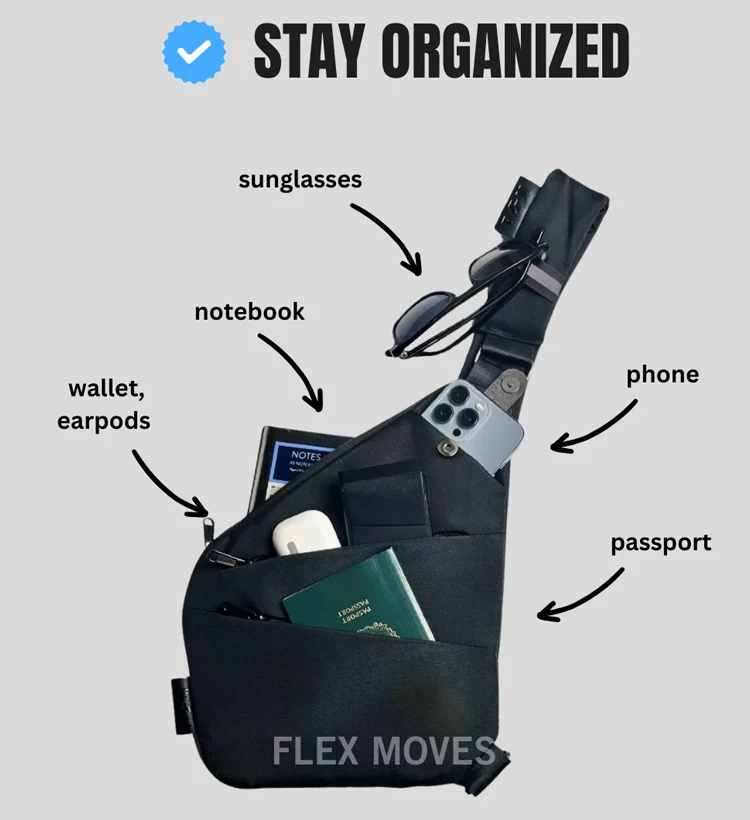 Unisex Anti-Theft Chest Bag - Adjustable Straps, Multi-Purpose Storage Pouch, Secure Travel Wallet