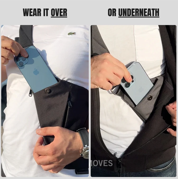 Unisex Anti-Theft Chest Bag - Adjustable Straps, Multi-Purpose Storage Pouch, Secure Travel Wallet