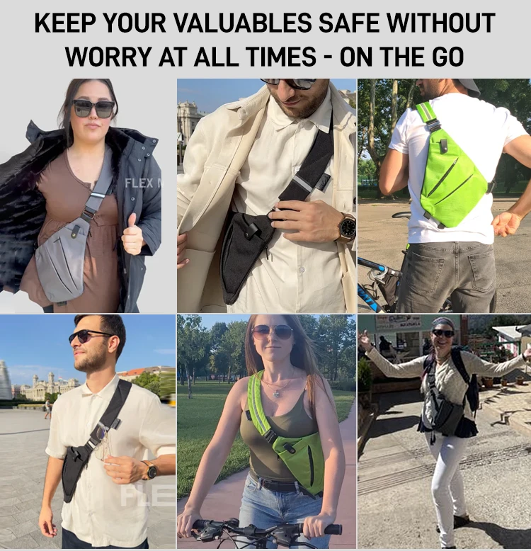 Unisex Anti-Theft Chest Bag - Adjustable Straps, Multi-Purpose Storage Pouch, Secure Travel Wallet