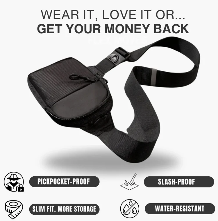 Unisex Anti-Theft Chest Bag - Adjustable Straps, Multi-Purpose Storage Pouch, Secure Travel Wallet