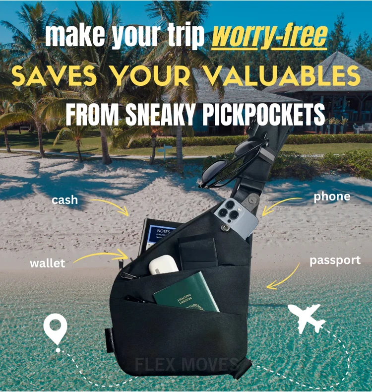 Unisex Anti-Theft Chest Bag - Adjustable Straps, Multi-Purpose Storage Pouch, Secure Travel Wallet
