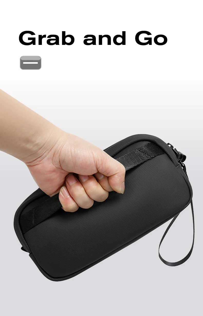 BANGE New Polyester Light Waterproof Unisex Digital USB Cable Storage Hand Bag