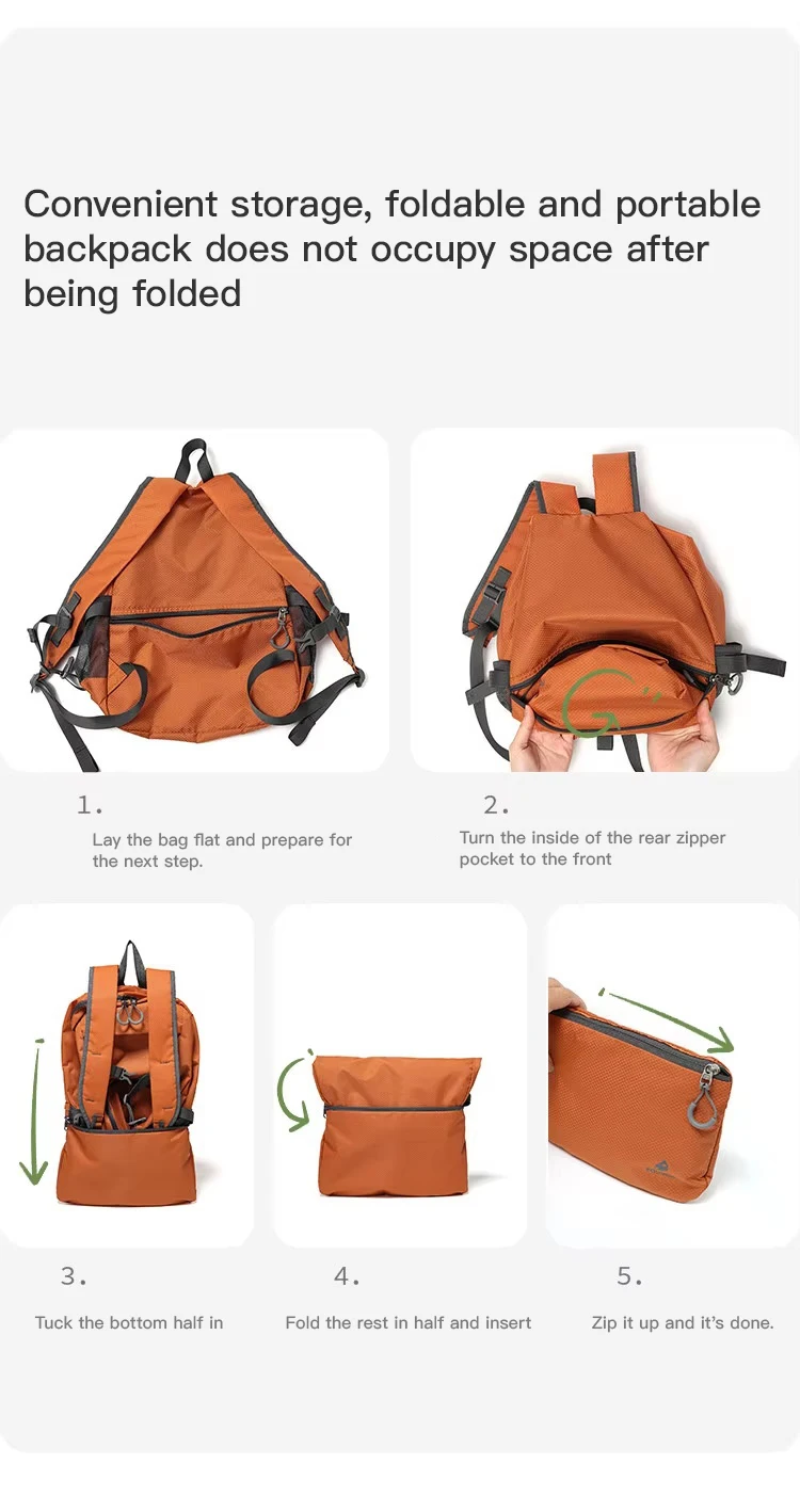 FOUVOR Ultra Light Backpack Large Capacity Backpacks 2026 Outdoor Travel Hiking Foldable Convenient School Backpack Bags 3037-03