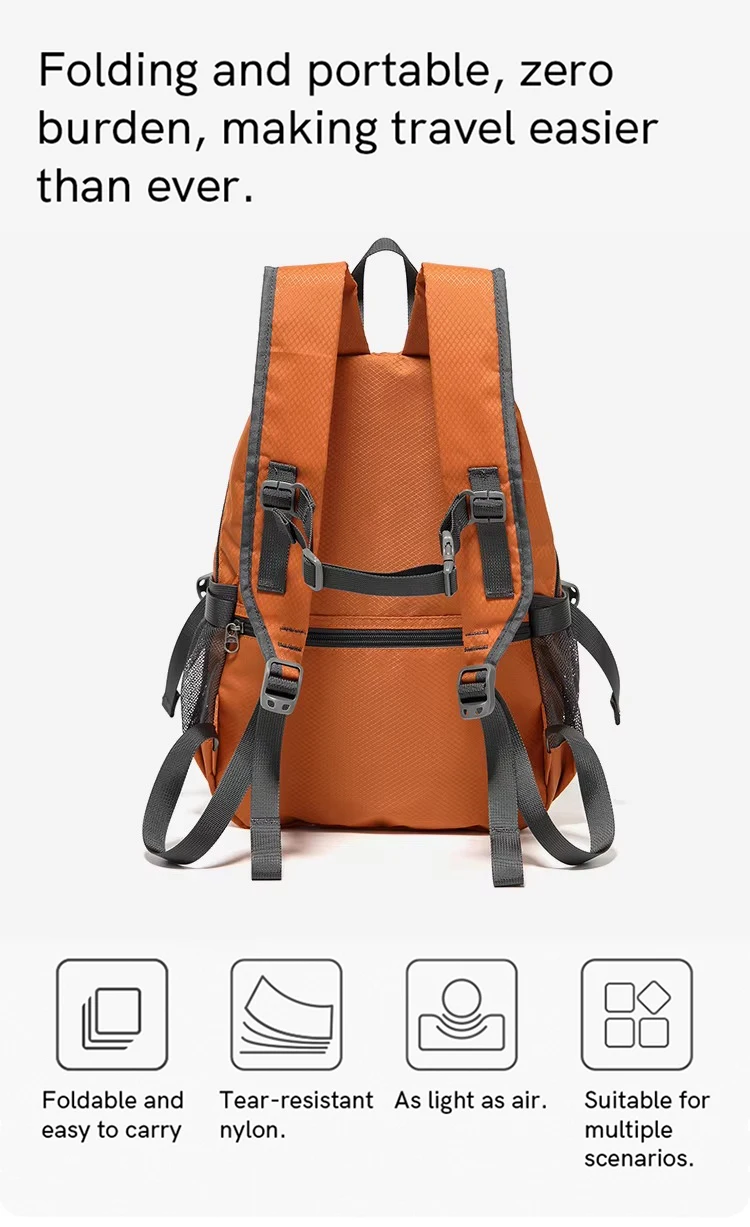FOUVOR Ultra Light Backpack Large Capacity Backpacks 2026 Outdoor Travel Hiking Foldable Convenient School Backpack Bags 3037-03
