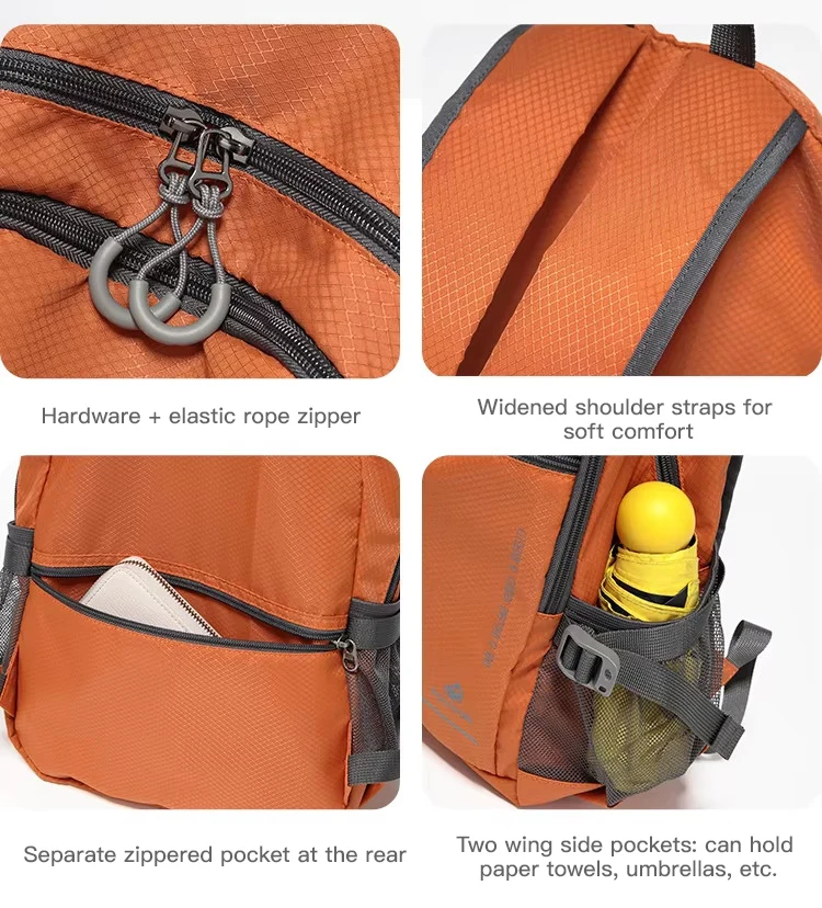 FOUVOR Ultra Light Backpack Large Capacity Backpacks 2026 Outdoor Travel Hiking Foldable Convenient School Backpack Bags 3037-03
