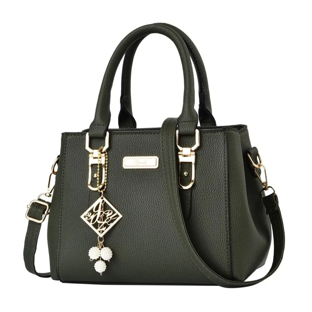 Trendy Leather Handbags Open Pocket Large Capacity Shoulder Bag Polyester Cotton Messenger Bag