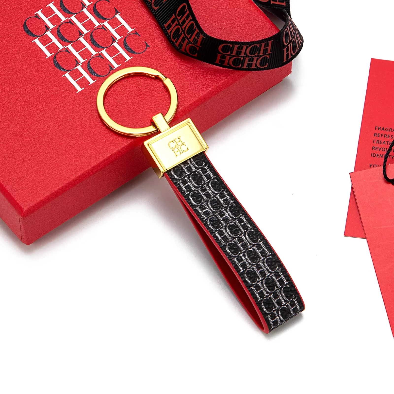 CH Fashion Keychain Simple and Exquisite Style Gift 2026 Jewellery Niche High-end Keychain Leather Keychain