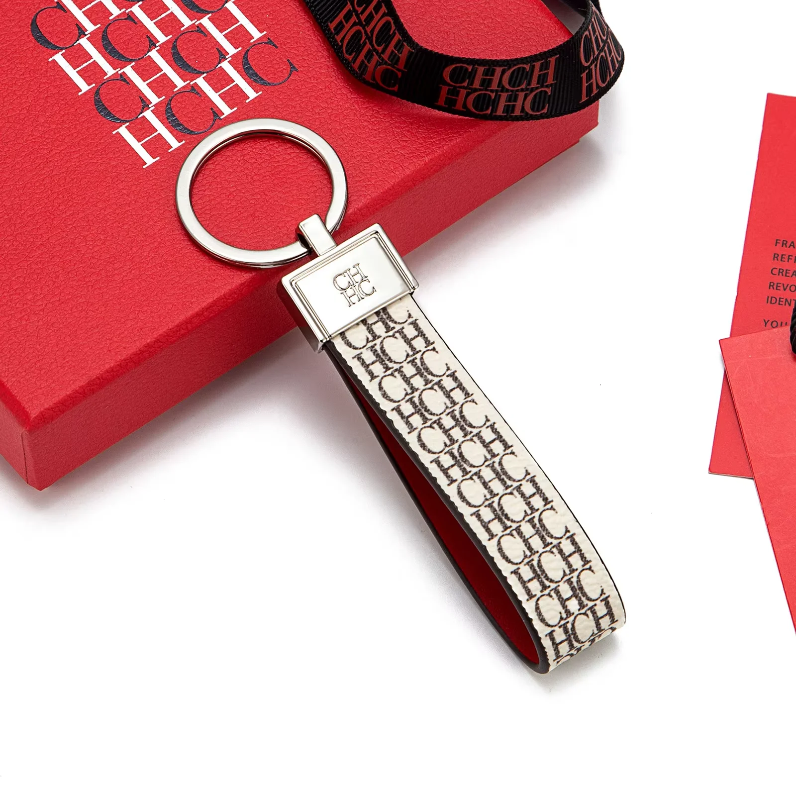 CH Fashion Keychain Simple and Exquisite Style Gift 2026 Jewellery Niche High-end Keychain Leather Keychain