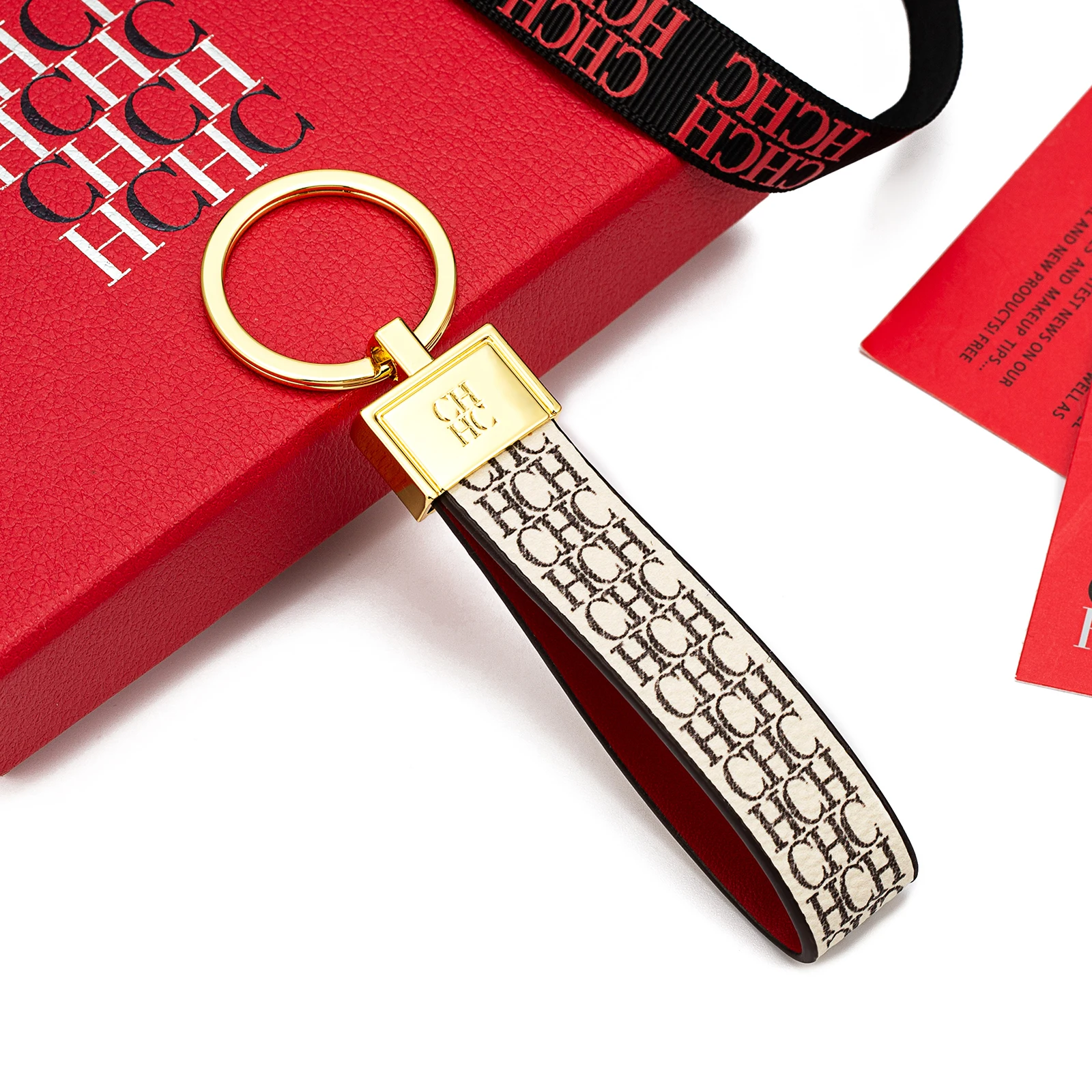 CH Fashion Keychain Simple and Exquisite Style Gift 2026 Jewellery Niche High-end Keychain Leather Keychain