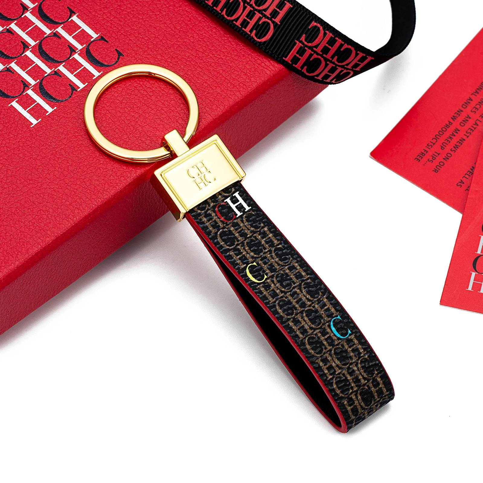 CH Fashion Keychain Simple and Exquisite Style Gift 2026 Jewellery Niche High-end Keychain Leather Keychain