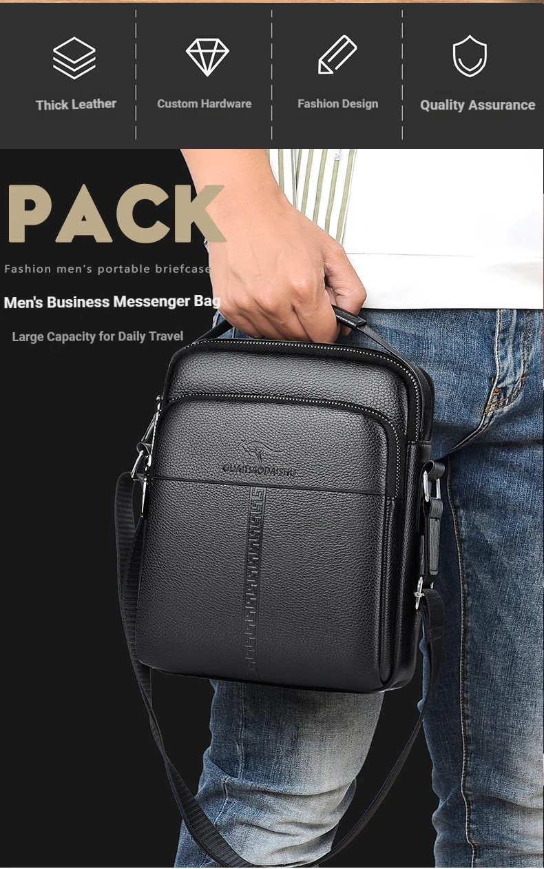 2026 New Men's Bag Shoulder Fashion Crossbody Bag Men Handbag Business Small Backpack Leisure Trendy Bag