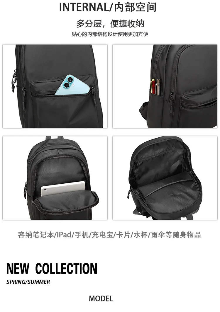 Mini Men's Backpack Fashion Small Black Shoulder School Bag for Man Lightweight Designer Waterproof Travel Backpacks Male