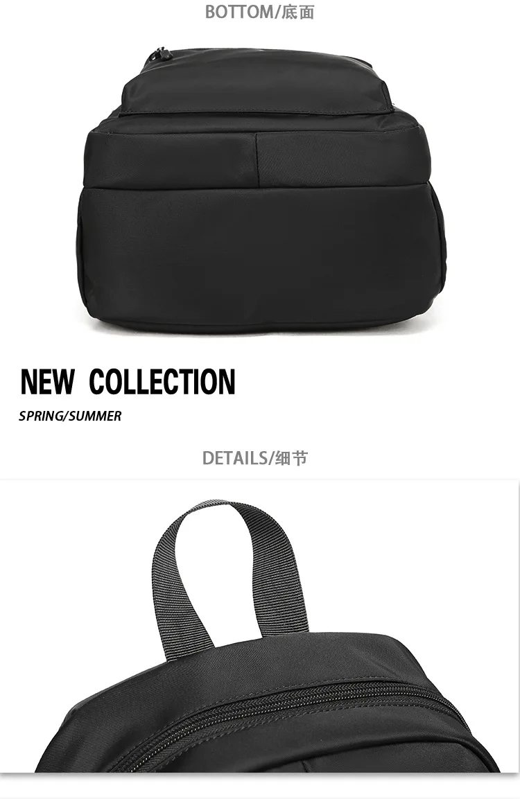 Mini Men's Backpack Fashion Small Black Shoulder School Bag for Man Lightweight Designer Waterproof Travel Backpacks Male