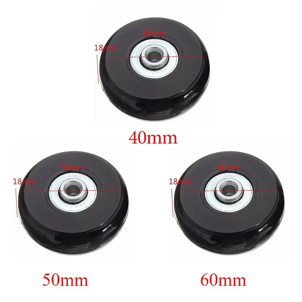 Silent Suitcase Wheels Rubber Trolley Luggage Casters High-Quality Durable Travel Bag Wheel Repair Accessories for Quiet Rolling