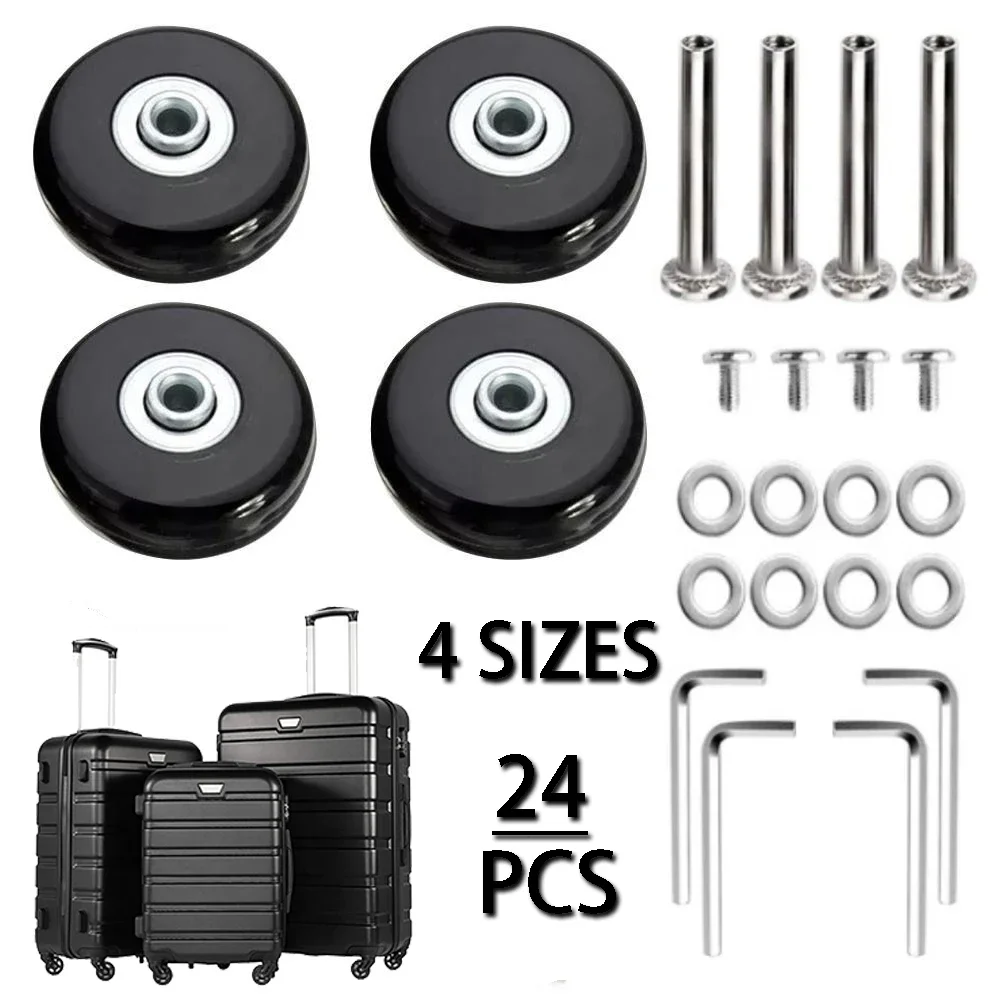 Silent Suitcase Wheels Rubber Trolley Luggage Casters High-Quality Durable Travel Bag Wheel Repair Accessories for Quiet Rolling