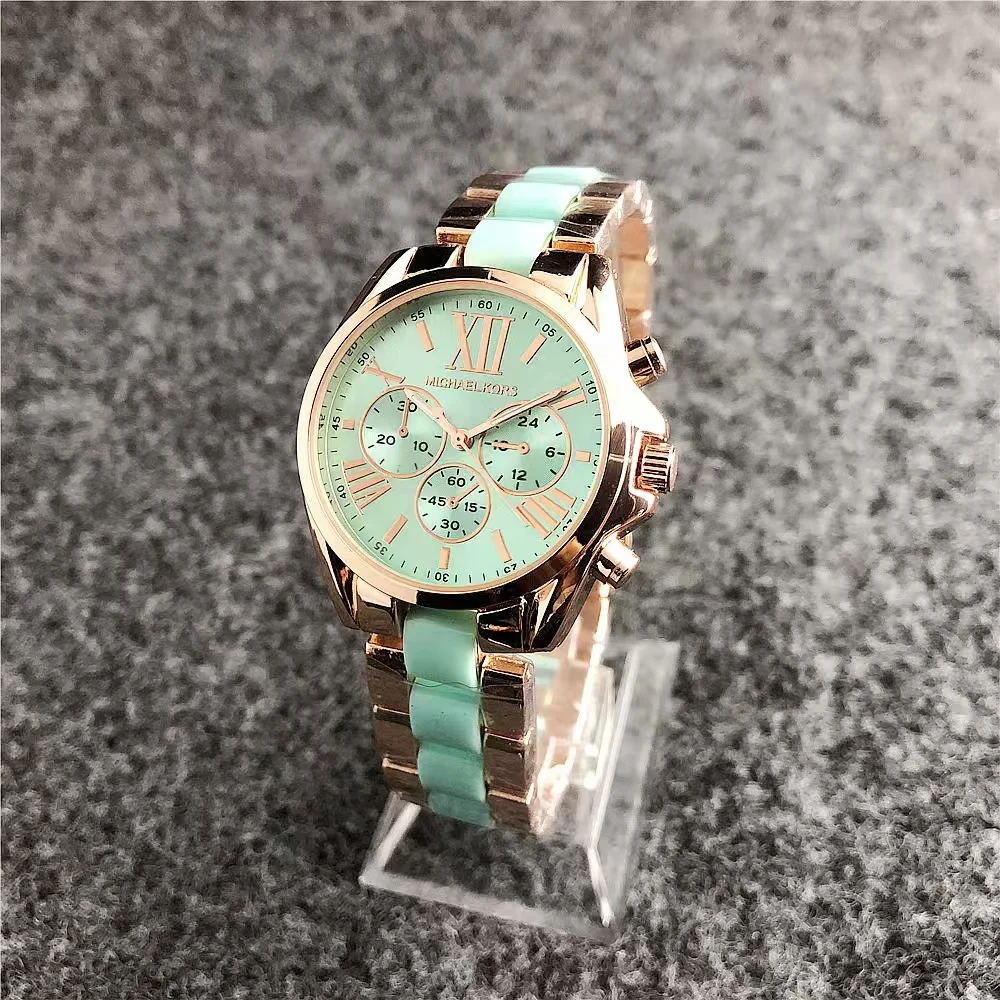 2026 Michael Kors Women's Business Watch Bag MK Classic Roman Scale Quartz Stainless Steel Intergold Style Watch Wallet