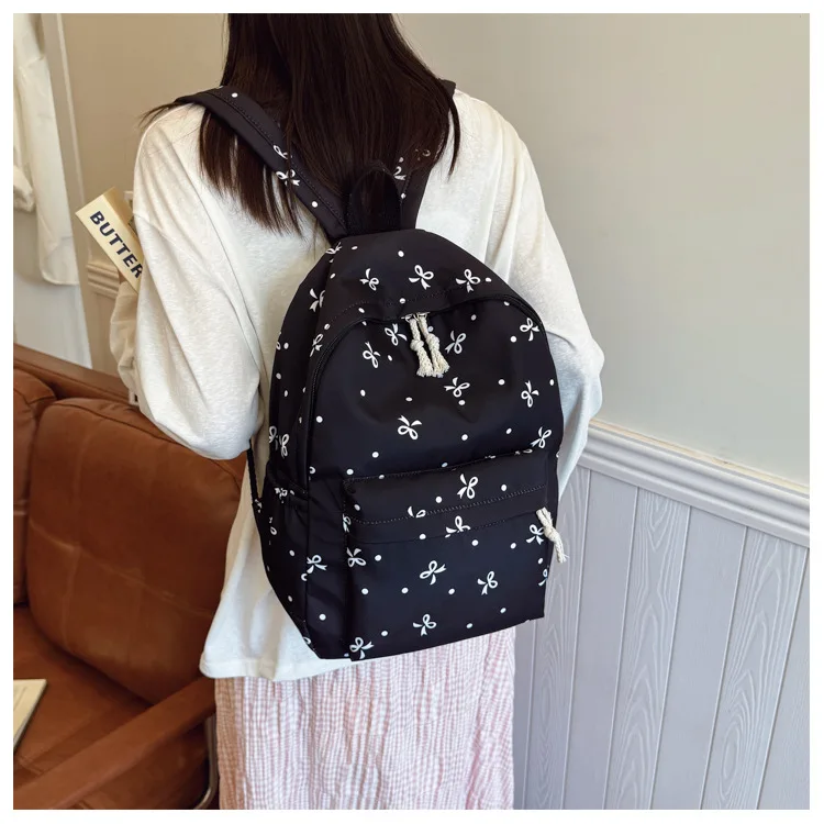 1 Set 3 in 1 Women College Student Backpack Large Capacity Casual Travel Daypack Stylish Versatile Laptop Bag for School