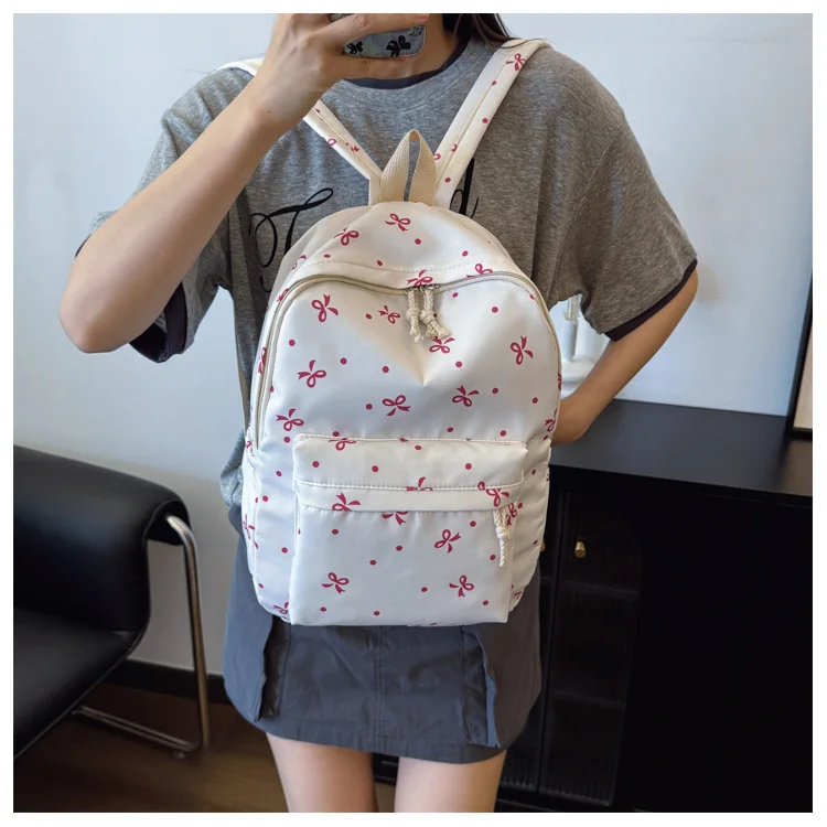1 Set 3 in 1 Women College Student Backpack Large Capacity Casual Travel Daypack Stylish Versatile Laptop Bag for School