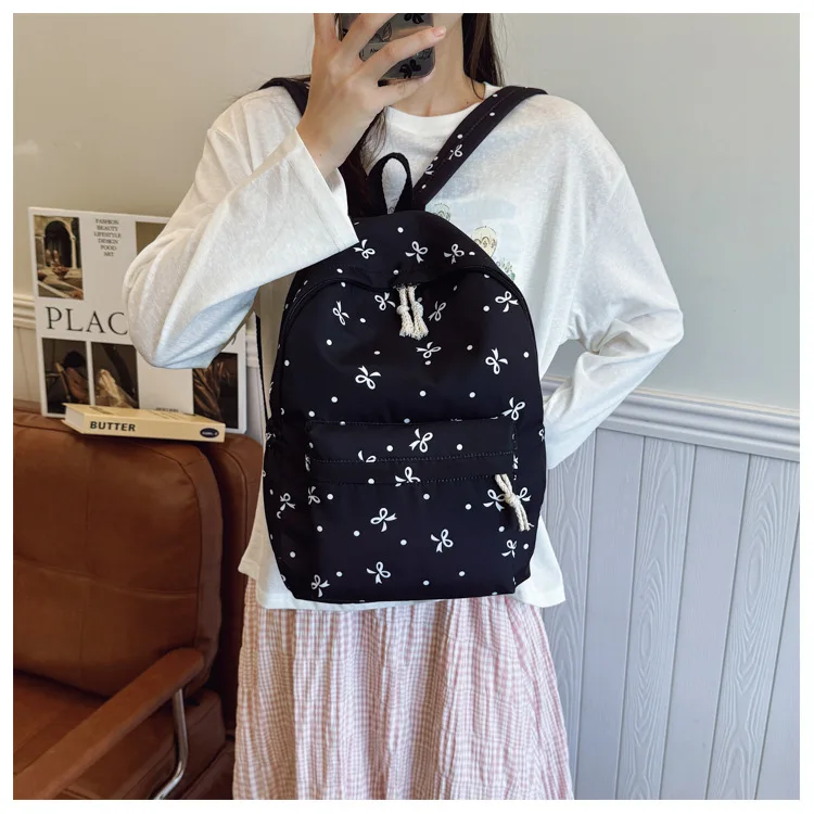 1 Set 3 in 1 Women College Student Backpack Large Capacity Casual Travel Daypack Stylish Versatile Laptop Bag for School