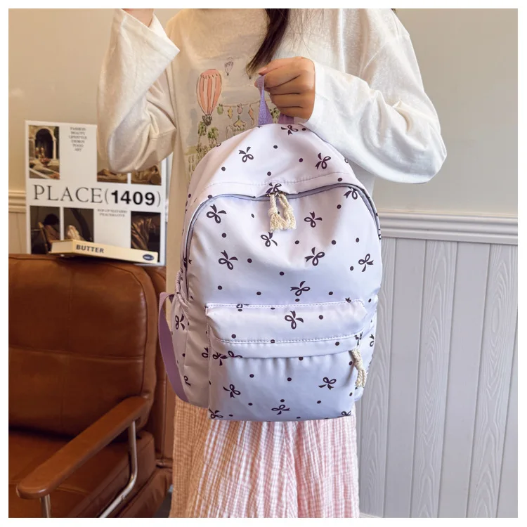 1 Set 3 in 1 Women College Student Backpack Large Capacity Casual Travel Daypack Stylish Versatile Laptop Bag for School