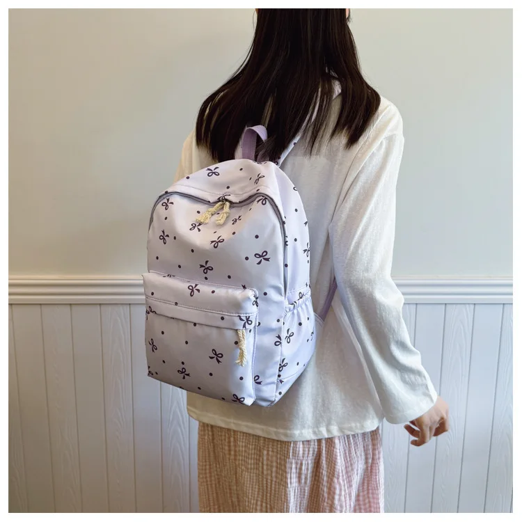 1 Set 3 in 1 Women College Student Backpack Large Capacity Casual Travel Daypack Stylish Versatile Laptop Bag for School