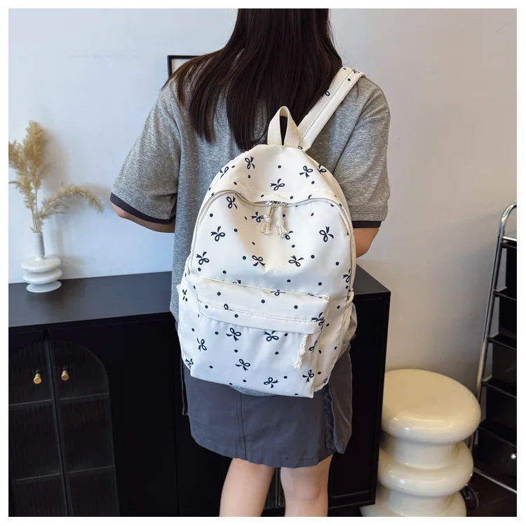 1 Set 3 in 1 Women College Student Backpack Large Capacity Casual Travel Daypack Stylish Versatile Laptop Bag for School