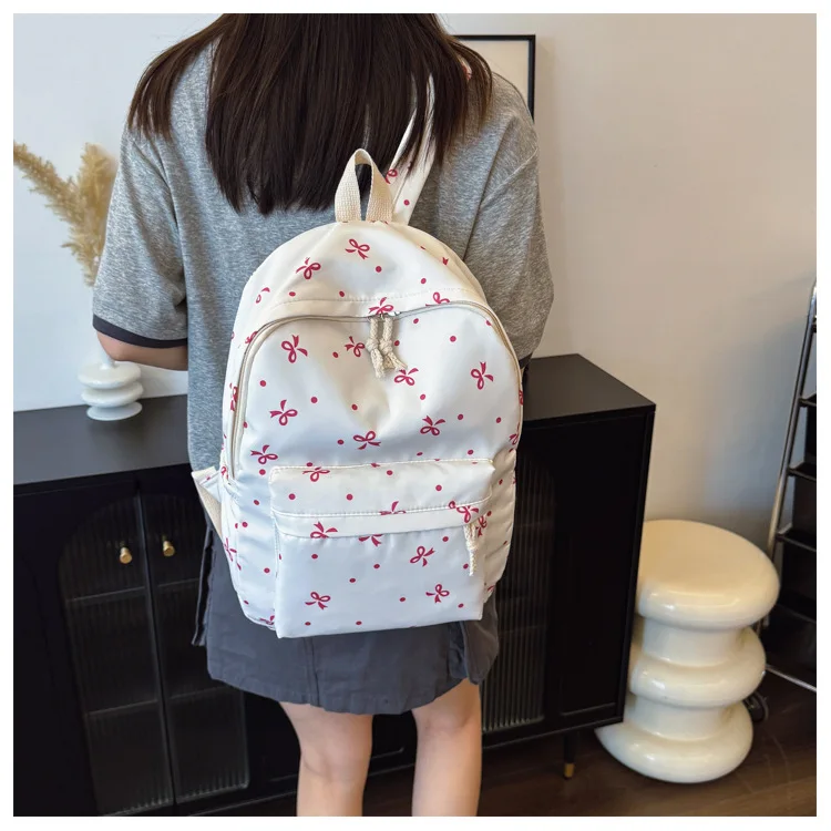 1 Set 3 in 1 Women College Student Backpack Large Capacity Casual Travel Daypack Stylish Versatile Laptop Bag for School
