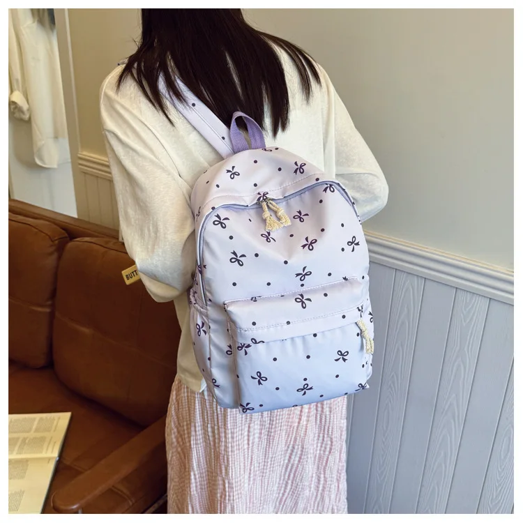 1 Set 3 in 1 Women College Student Backpack Large Capacity Casual Travel Daypack Stylish Versatile Laptop Bag for School