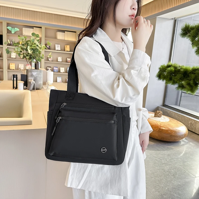 Women Tote Bag Large Capacity Waterproof Canvas Eco-friendly Shoulder Handbag Work School Travel Shopping Daily Essential