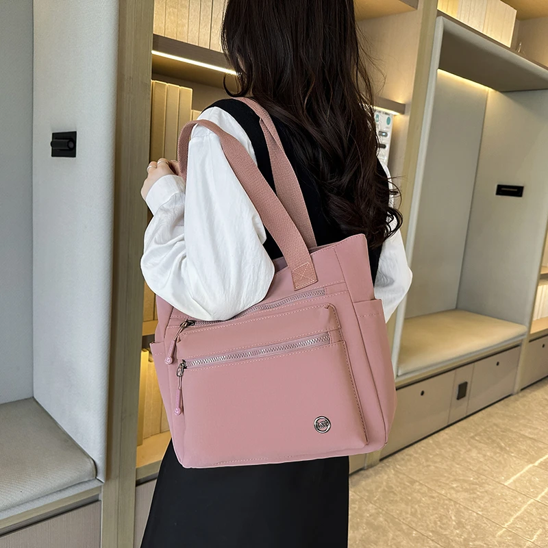 Women Tote Bag Large Capacity Waterproof Canvas Eco-friendly Shoulder Handbag Work School Travel Shopping Daily Essential