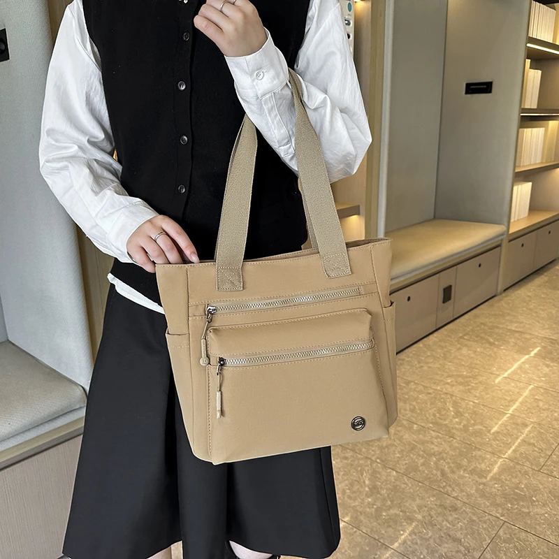 Women Tote Bag Large Capacity Waterproof Canvas Eco-friendly Shoulder Handbag Work School Travel Shopping Daily Essential