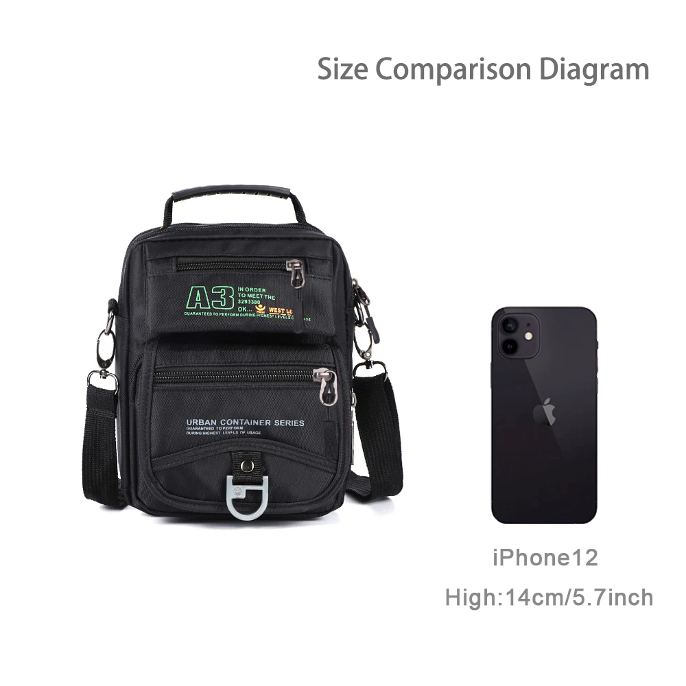 3707 Men Messenger Running Bags Casual Multifunction Small Travel Bags Waterproof Shoulder Waist Packs Military Crossbody Bags
