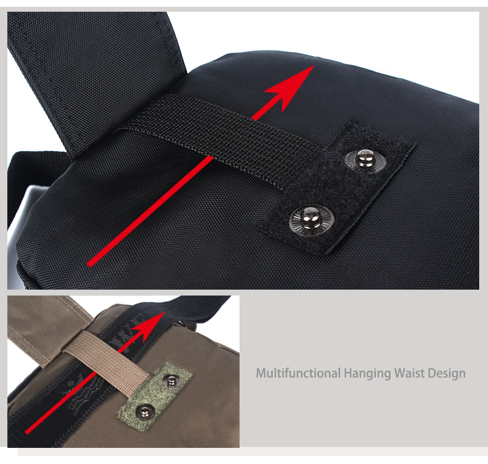3707 Men Messenger Running Bags Casual Multifunction Small Travel Bags Waterproof Shoulder Waist Packs Military Crossbody Bags