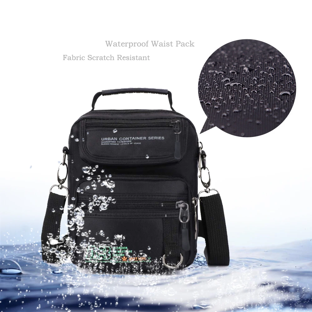 3707 Men Messenger Running Bags Casual Multifunction Small Travel Bags Waterproof Shoulder Waist Packs Military Crossbody Bags