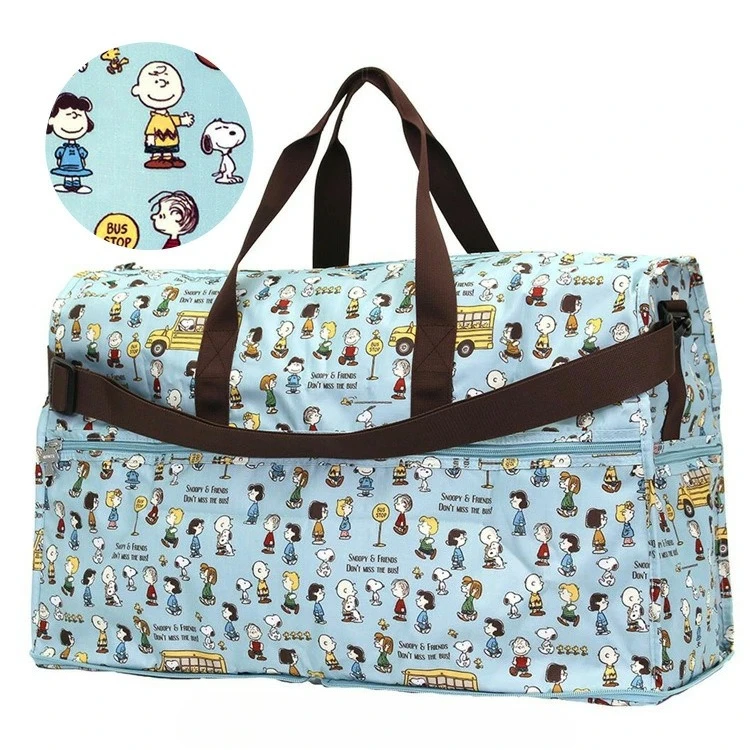 New 38L Large Capacity Lightweight Foldable Water-Repellent Travel Bag Cartoon Snoopy Casual Travel Bag Outdoor Handbag