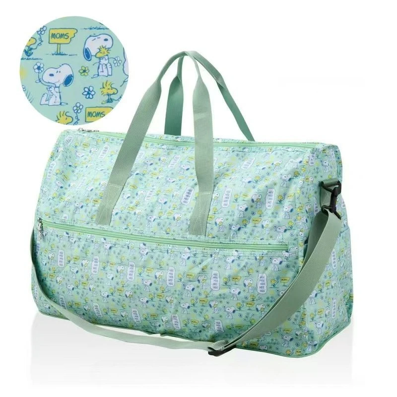 New 38L Large Capacity Lightweight Foldable Water-Repellent Travel Bag Cartoon Snoopy Casual Travel Bag Outdoor Handbag