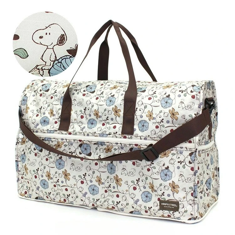 New 38L Large Capacity Lightweight Foldable Water-Repellent Travel Bag Cartoon Snoopy Casual Travel Bag Outdoor Handbag