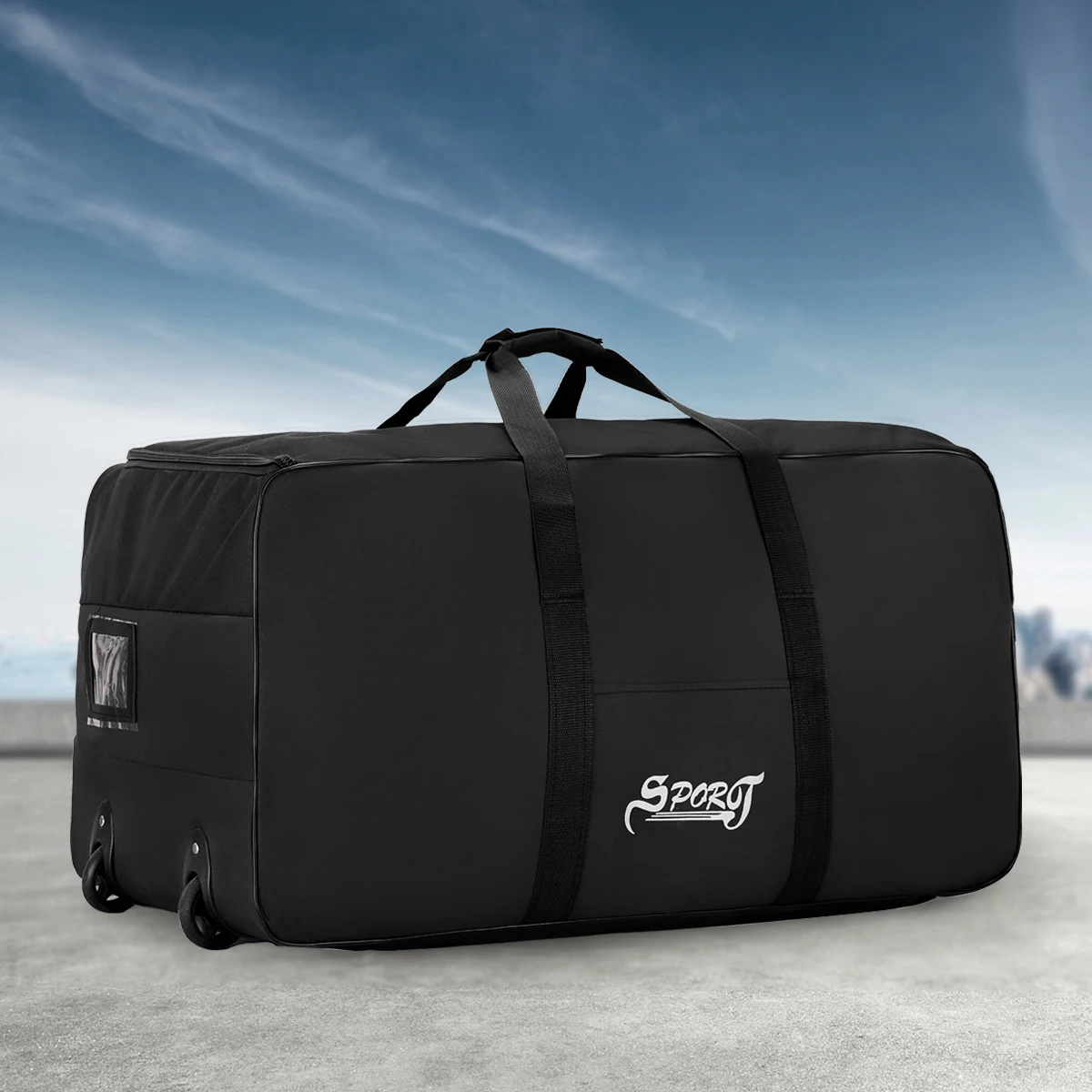 Outdoor Camping Picnic Equipment Storage Box, Tent Supplies Storage Box with Wheels, Large-Capacity Oversized Travel Bag