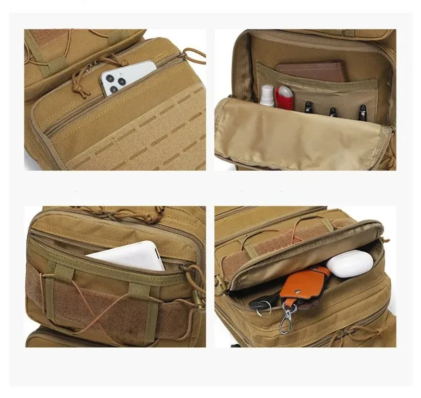 Tactical Backpack Large Capacity Outdoor Hiking Camping Cycling Rucksack Multi-Pocket Travel Daypack for Men Women