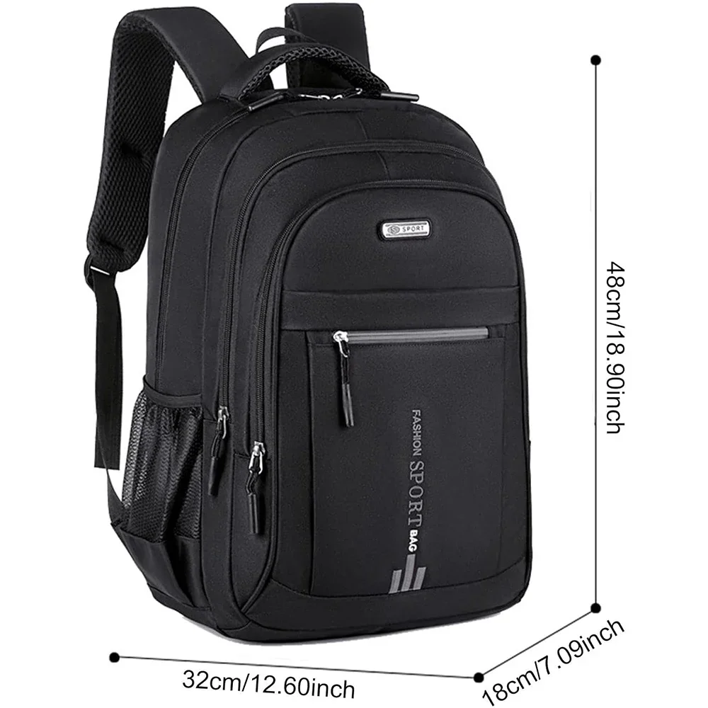 Lightweight Bookcase Large Capacity Backpack 48x32x18cm Oxford Fabric, Multi-Pocket Breathable Mesh Back for 15.6 Inch Laptop School Work Travel Commute Business Travel