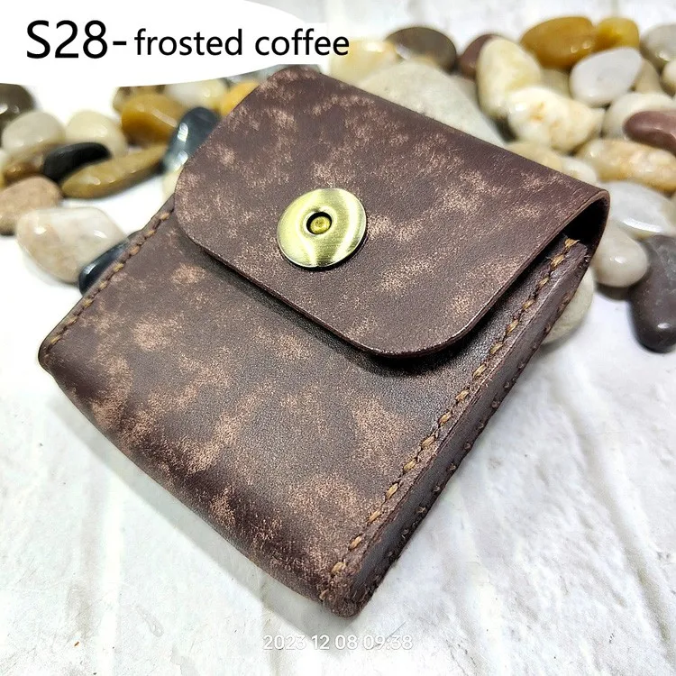 Universal Mobile Phone Waist Bag Belt Pack Hand-made Leather Sheath Phone holster for Men Iphone Huawei OPPO PD