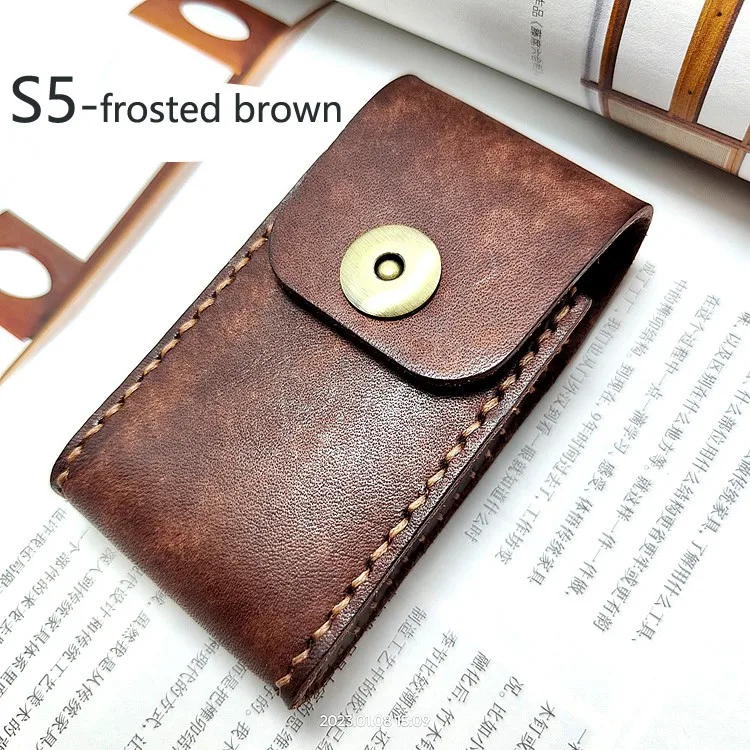 Universal Mobile Phone Waist Bag Belt Pack Hand-made Leather Sheath Phone holster for Men Iphone Huawei OPPO PD
