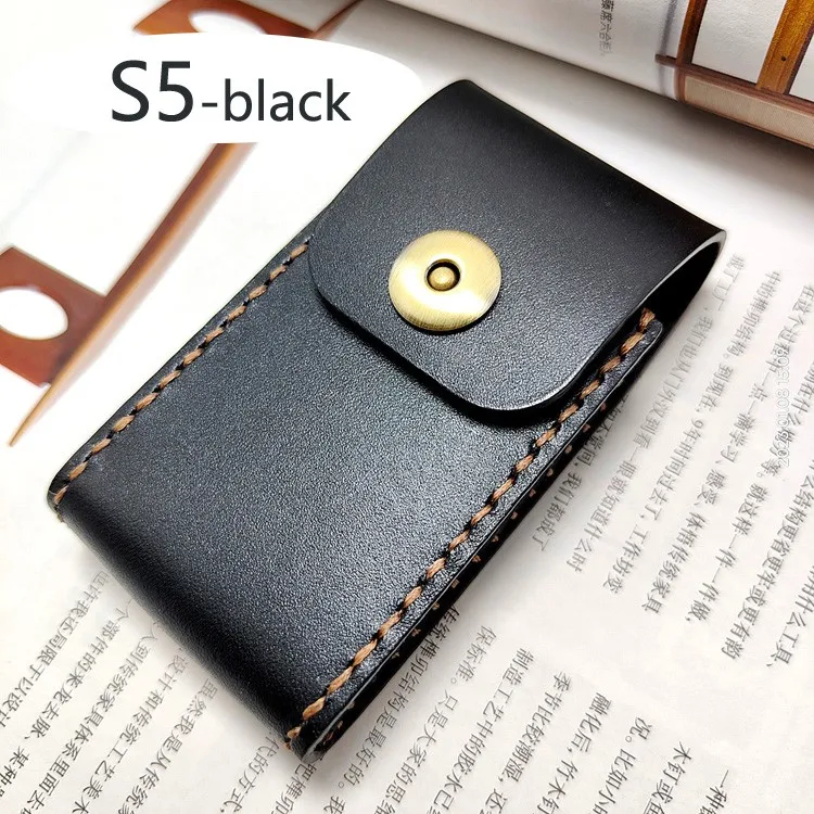 Universal Mobile Phone Waist Bag Belt Pack Hand-made Leather Sheath Phone holster for Men Iphone Huawei OPPO PD
