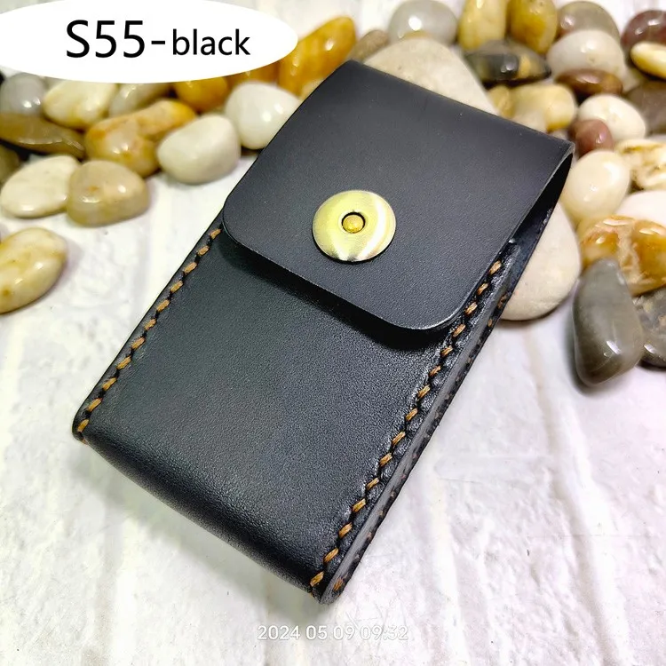 Universal Mobile Phone Waist Bag Belt Pack Hand-made Leather Sheath Phone holster for Men Iphone Huawei OPPO PD