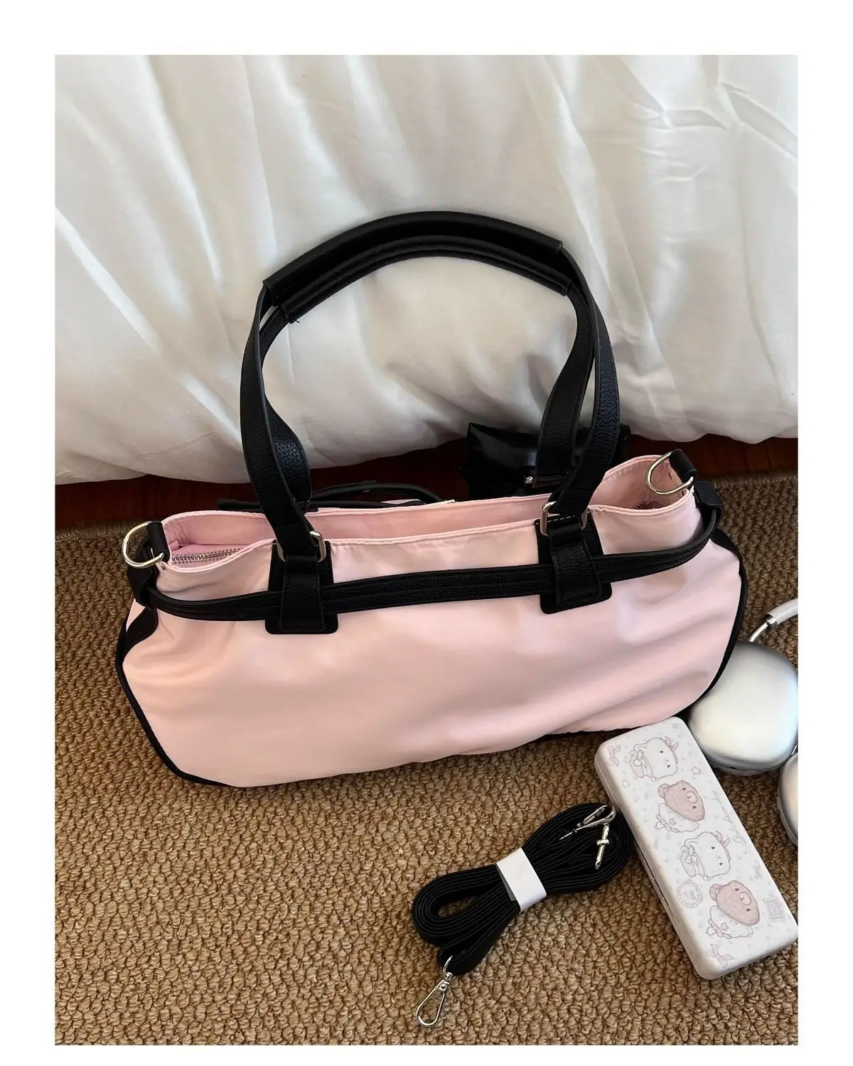 Korean Cute Harajuku Style Y2k Large Capacity Handbag Shoulder Bags Nylon Waterproof Cloth Commuter Storage Bags Women's Bag