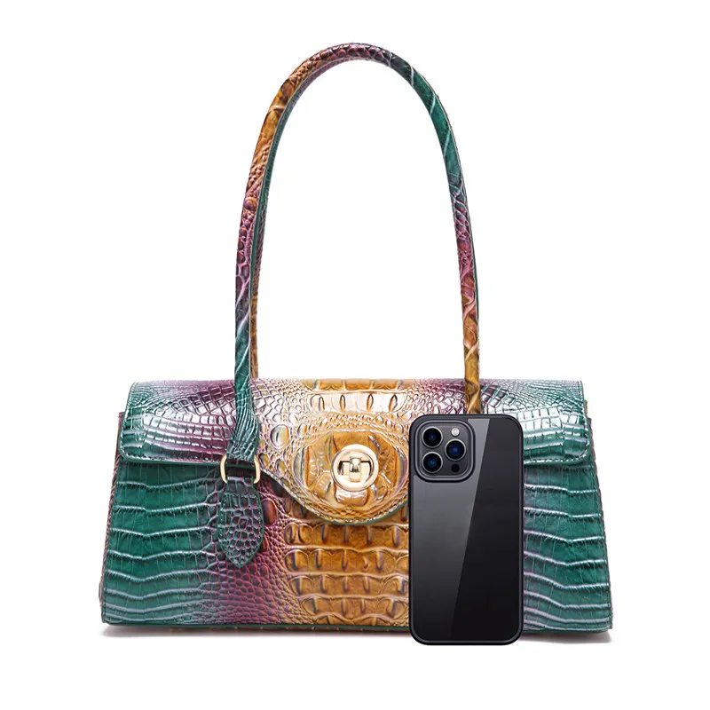 XMESSUN New Crocodile Pattern Handbag Bags for Women 2026 Fashion Designer Luxury Vintage Lady PU Leather Shoulder Crossbody Bag
